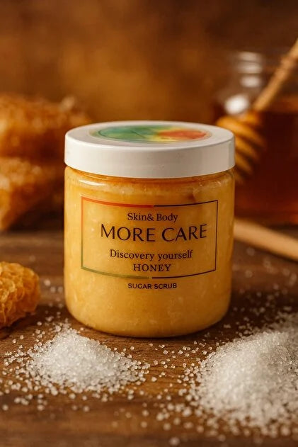 VUCÜT PEELİNG Body Scrub Ballı Kalıcı Koku Batık Önleyici ve Nemlendirici
