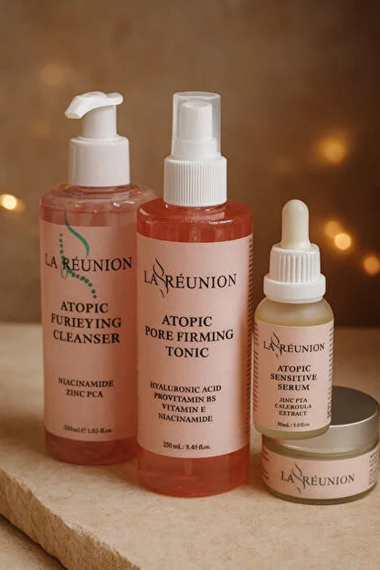 HASSAS CİLTLER İÇİN AYDINLATICI VE ARINDIRICI KİT Temizleyici Tonik Serum ve Krem